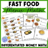 Fast Food Menu Math- NOODLES for Special Education and Ear