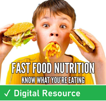 Preview of Fast Food Nutrition Web Hunt