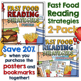 Fast Food Reading Strategies Posters and Bookmarks (2-Pack)