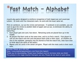 Fast Match - Alphabet