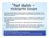 Fast Match - Kindergarten Concepts