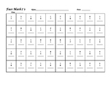 Fast Math 1-10 Worksheets: math fact recall practice sheets