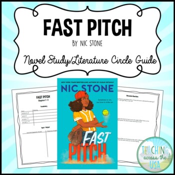 Preview of Fast Pitch by Nic Stone Novel Study/Literature Circle Guide