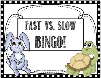 Preview of Fast Tempo vs. Slow Tempo BINGO for the Elem. Music Classroom