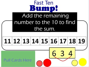 Preview of Fast Ten Bump Math Game 1.OA.3 2.OA.2