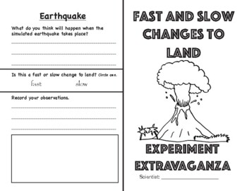 Preview of Fast and Slow Changes to Land Experiment Recording Booklet