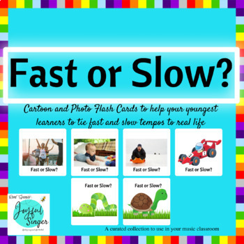 Preview of Fast or Slow?  Classroom flashcards to help young learners with comparatives