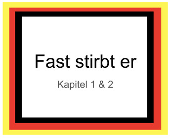 Preview of Fast stirbt er Kapitel 1 & 2 Vocabulary Presentation