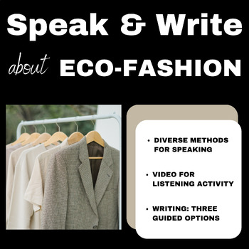 Preview of Eco Fashion: Speaking & Writing Resource Pack