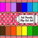 Fat Pencils Clip Art Set ~ Personal & Commercial Use