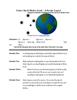 Preview of Father Sky Mother Earth - A Navajo Tale Small Group Reader's Theater