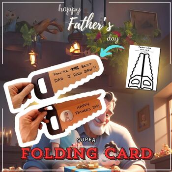 Preview of Father day Super Folding Game Craft DIY Card Gift Activities - 15 designs