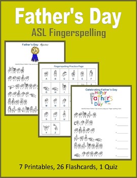 Preview of Father's Day - ASL Fingerspelling (Sign Language)
