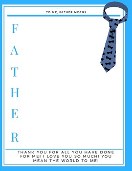 Father S Day Acrostic Poem By Teach For Jesus Teachers Pay Teachers