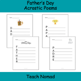 Father's Day Acrostic Poem Templates