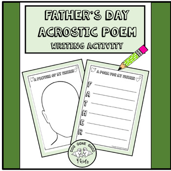 Father's Day Acrostic Poem Writing Activity- Free by DogGoneGood4Kids