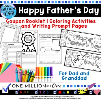 Preview of Father's Day Activities-Coupon Book-Coloring Pages-Writing Prompts-Dads