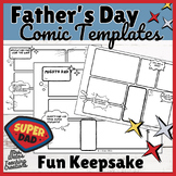 Father's Day Superhero Craft Templates & Comic Writing Act
