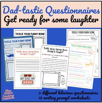 Preview of Father's Day Questionnaire Writing Worksheets Printable Gift Activity & Keepsake