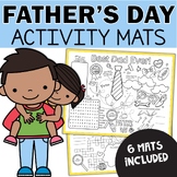 Father's Day Activity Placemats - Fun Mats Busy Work Early