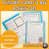 Father's Day Activity Printable Bundle for Preschool-Grade 5