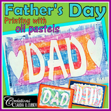 Father's Day : Art Project, Printing with oil pastels