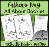Father's Day Booklet- Customizable Activity- All About Dad