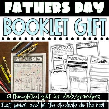 Preview of Father's Day Booklet Gift | Thoughtful & Reflective LOW PREP Gift for Dad / GPA