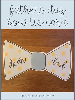 father s day bow tie card freebie by perry perry primary tpt