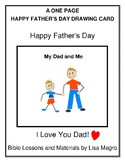 Father's Day Card - Drawing and Coloring Activity Sheet