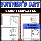 Father's Day Card Template Craft | Fine Motor Scissors Act