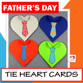 Father's Day Card - Tie Heart Card For Dad