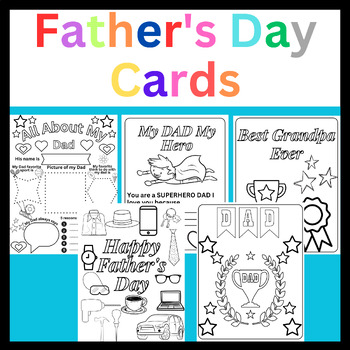 Father's Day Cards Template by Teacher Evolution | TPT