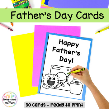 Father's Day Cards (B&W - Blank inside) by Creative Crafts by Ang