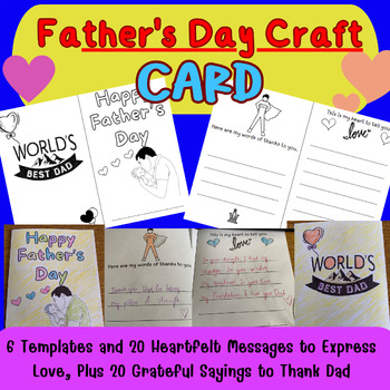 Preview of Father's Day Cards, Crafts, Decorating Activities, Writing