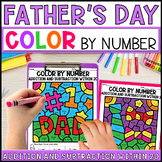 Father's Day Color by Number Addition and Subtraction Within 20