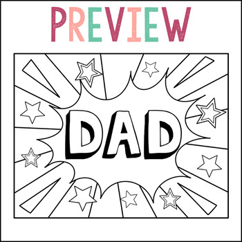 Father's Day Coloring Pages - FREE by Souter Space | TPT