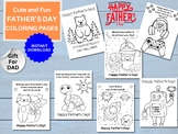 Father's Day Coloring Pages for Kids, Fun Craft Idea, Gift