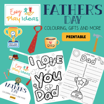 Father's Day Colouring, Gifts and More Printable by Easy Play Ideas