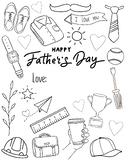 Father's Day Colouring Page