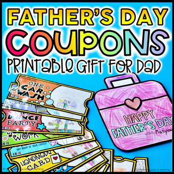 Preview of Father's Day Coupon Toolbox Gift | Printable Father's Day Coupon Book Craft