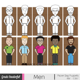 Father's Day Craft Activity: Men Paper Bag Puppet Printable
