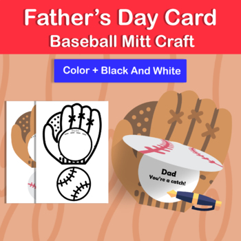 Preview of Father's Day Craft / Baseball Craft / Jackie Robinson Baseball Mitt