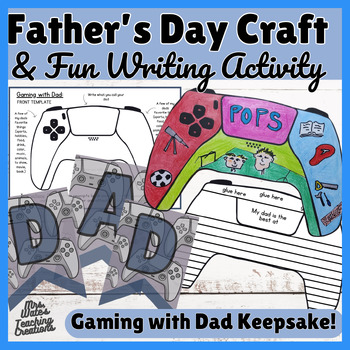 Preview of Father's Day Craft Card Activity & Gaming with Dad Father's Day Bunting Display