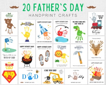 Preview of Father's Day Craft, Father's Day Handprint Craft, Fathers Day Activity, Keepsake