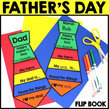 Preview of Father's Day Craft | Fathers Day Questionnaire Flip Book a Gift for Dad or Other