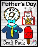 Father’s Day Craft, Poem Card - Donut, Popsicle, Grill Apron, Tie