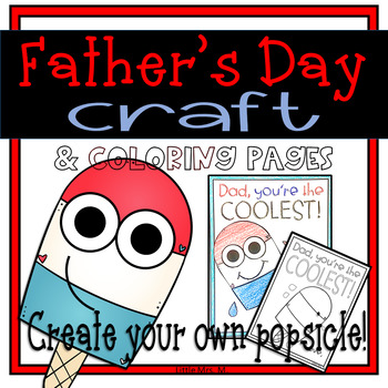 Preview of Father's Day Craft Popsicle FREEBIE