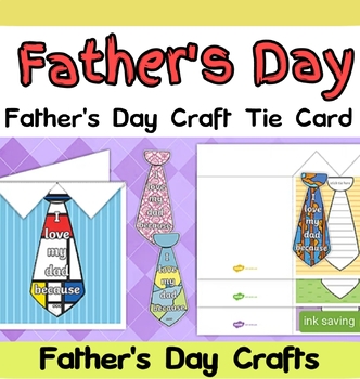 Father's Day Craft Tie Card - get ready for fathers day by The Mommy Store