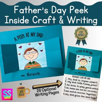 Father's Day Craft & Writing for Dad or Grandpa - Peek Inside Window